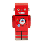 Tirelire Robot en Métal rouge