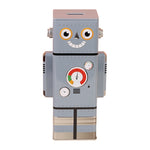 Tirelire Robot en metal gris