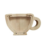 tirelire en bois tasse à café