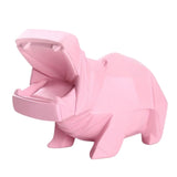 Jolie Tirelire Adulte hippopotame rose