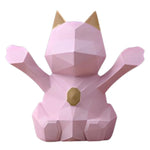 Maneki-neko-tirelire rose