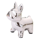 Tirelire Bouledogue chrome