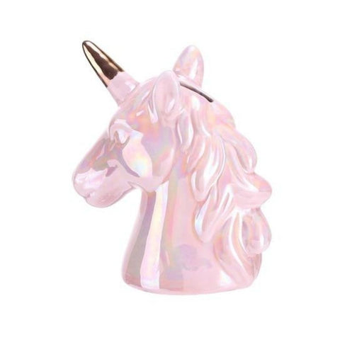 Tirelire Licorne Rose