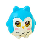 tirelire hibou plastique bleu 