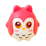 tirelire hibou plastique rouge